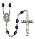 St. Christina the Astonishing 8x6mm Black Onyx Rosary R6006S-8320