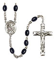 St. Polycarp of Smyrna 8x6mm Black Onyx Rosary R6006S-8363
