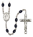 O/L the Undoer of Knots 8x6mm Black Onyx Rosary R6006S-8383