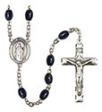 St. Seraphina 8x6mm Black Onyx Rosary R6006S-8405