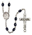 St. Anthony Mary Claret 8x6mm Black Onyx Rosary R6006S-8416
