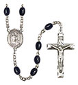 St. Maron 8x6mm Black Onyx Rosary R6006S-8417