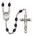 St. Winifred of Wales 8x6mm Black Onyx Rosary R6006S-8419