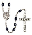 O/L of Czestochowa 8x6mm Black Onyx Rosary R6006S-8421