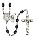 Guardian Angel/Dance 8x6mm Black Onyx Rosary R6006S-8712