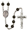 Santa Barbara 7mm Black Onyx Rosary R6007S-8006SP