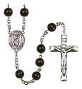 San Cristobal 7mm Black Onyx Rosary R6007S-8022SP