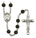 St. Dorothy 7mm Black Onyx Rosary R6007S-8023