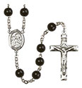 St. Joseph 7mm Black Onyx Rosary R6007S-8058