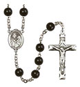 St. Margaret Mary Alacoque 7mm Black Onyx Rosary R6007S-8072