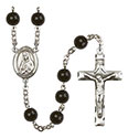 St. Martha 7mm Black Onyx Rosary R6007S-8075