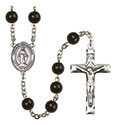 Virgen Milagrosa 7mm Black Onyx Rosary R6007S-8078SP