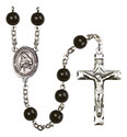 Virgen de la Divina Providencia 7mm Black Onyx Rosary R6007S-8087SP