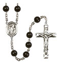 St. Richard 7mm Black Onyx Rosary R6007S-8093