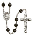 St. Walburga 7mm Black Onyx Rosary R6007S-8126