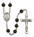 Infant of Prague 7mm Black Onyx Rosary R6007S-8207