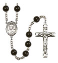 St. Ignatius of Loyola 7mm Black Onyx Rosary R6007S-8217
