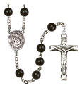 Virgen del Carmen 7mm Black Onyx Rosary R6007S-8243SP