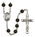 St. Drogo 7mm Black Onyx Rosary R6007S-8386