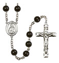St. Gerald 7mm Black Onyx Rosary R6007S-8404