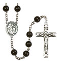 Guardian Angel w/Children 7mm Black Onyx Rosary R6007S-8439