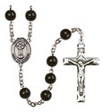 Divino Nino 7mm Black Onyx Rosary R6007S-8443SP