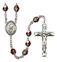 Blessed Trinity 7mm Garnet Aurora Borealis Rosary R6008GTS-8249