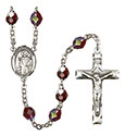 St. Wolfgang 7mm Garnet Aurora Borealis Rosary R6008GTS-8323
